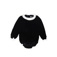 Coco Blanc Black Velvet Romper