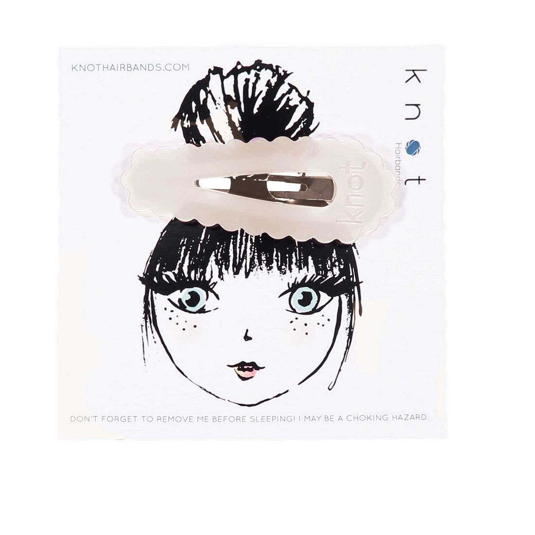 Knot Hairbands Creme Pastel Single Clip