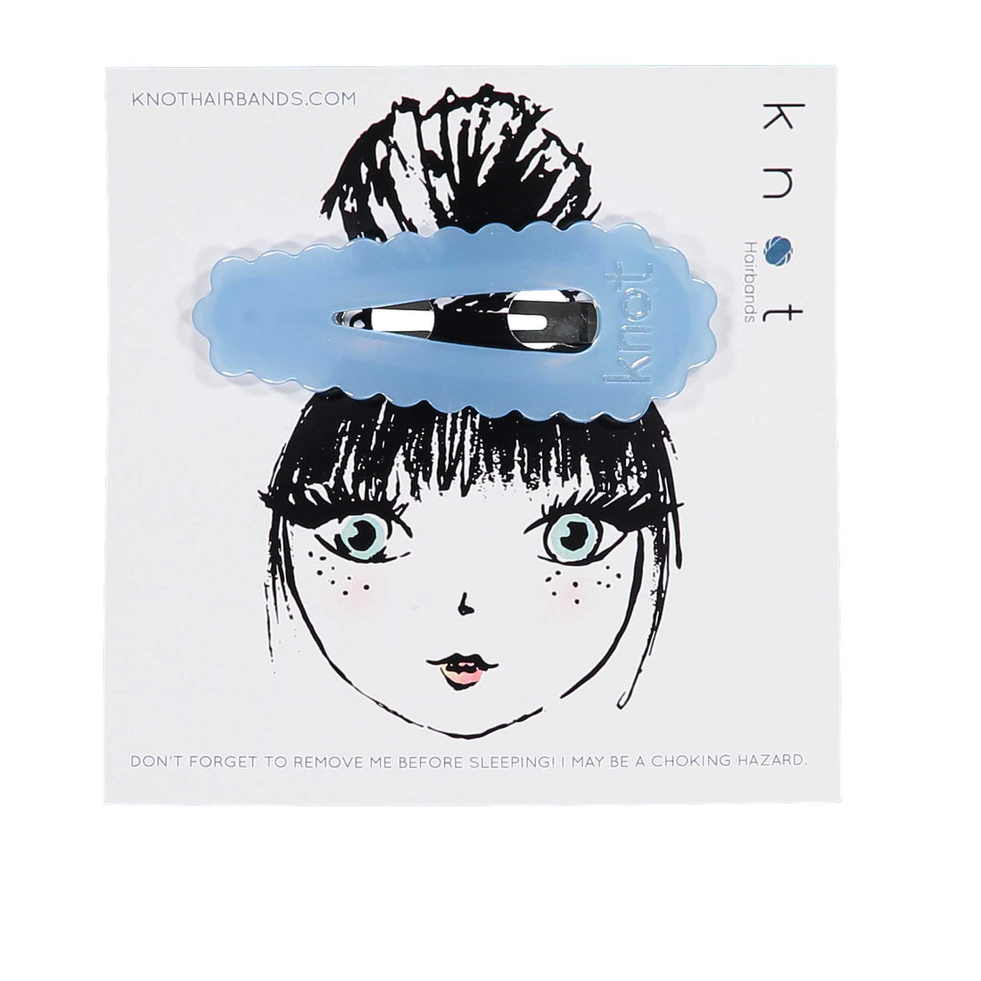 Knot Hairbands Sky Blue Pastel Single Clip