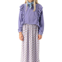 Piupiuchick Purple Frills Terry Sweatshirt