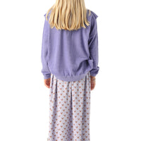 Piupiuchick Purple Frills Terry Sweatshirt