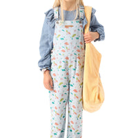 Piupiuchick Blue/ Mulitcolor Geometric Dungarees