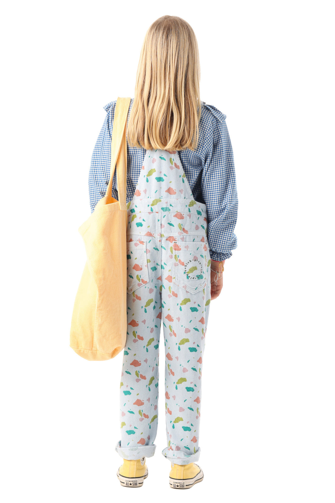 Piupiuchick Blue/ Mulitcolor Geometric Dungarees