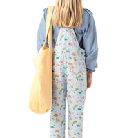 Piupiuchick Blue/ Mulitcolor Geometric Dungarees