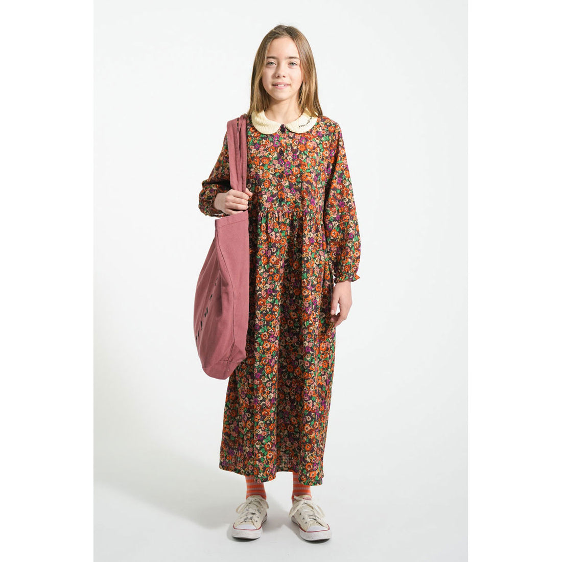 Piupiuchick Multicolor Flowers Knee Length Dress – Ladida