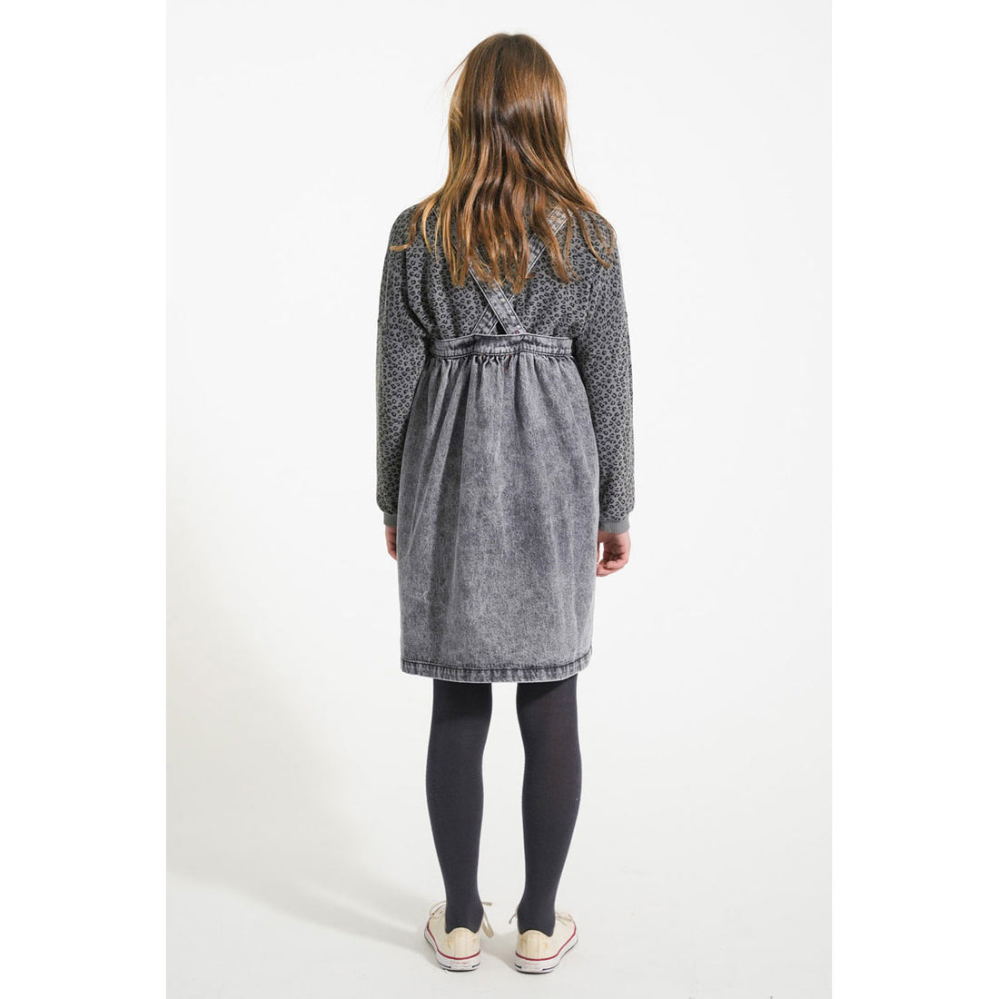 Piupiuchick Faded Black Denim Short Strap Dress