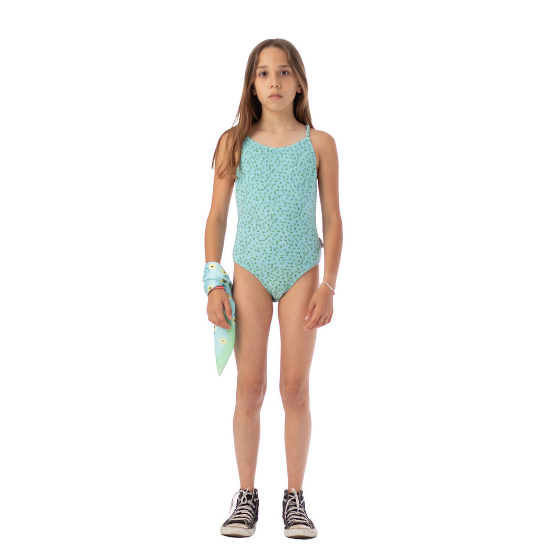Piupiuchick Light Blue/ Yellow Floral Swimsuit