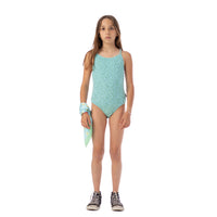 Piupiuchick Light Blue/ Yellow Floral Swimsuit