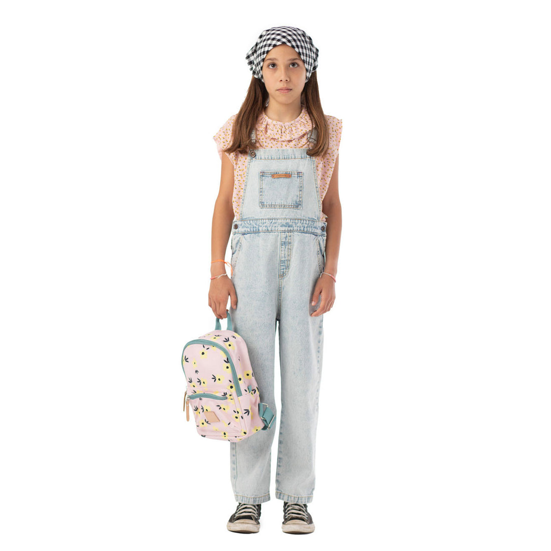 Piupiuchick Washed Blue Denim Baby Dungarees