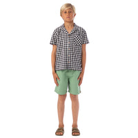 Piupiuchick Black/ White Checkered Hawaiian Shirt