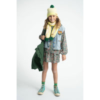 Piupiuchick Green Multicolor Flowers Blouse