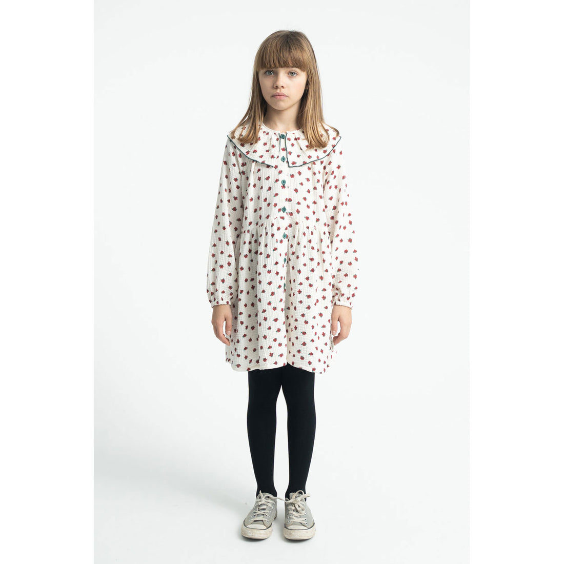 Piupiuchick Ecru Little Flowers Short Dress