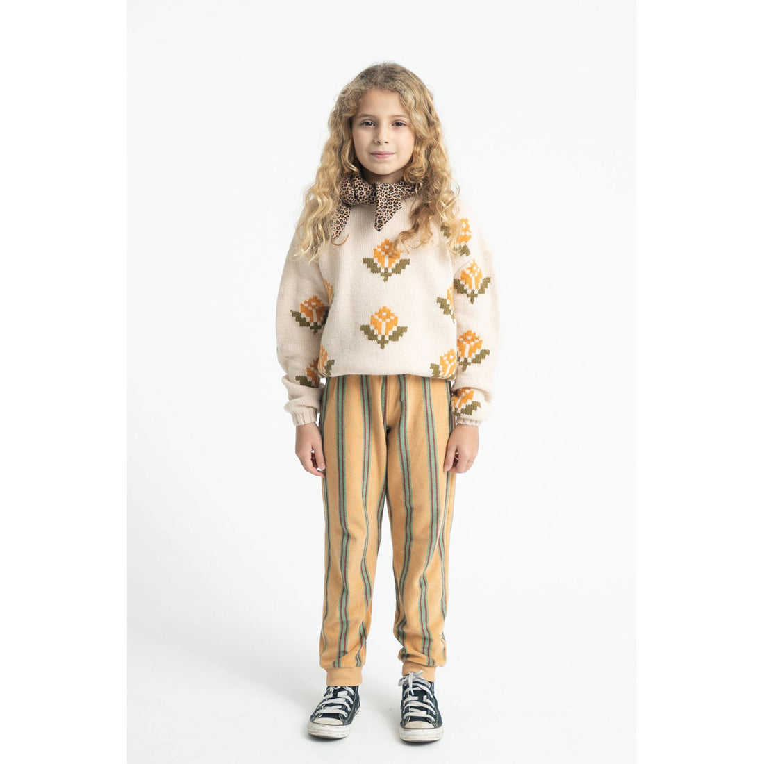 Piupiuchick Ecru Flowers Jacquard Sweater