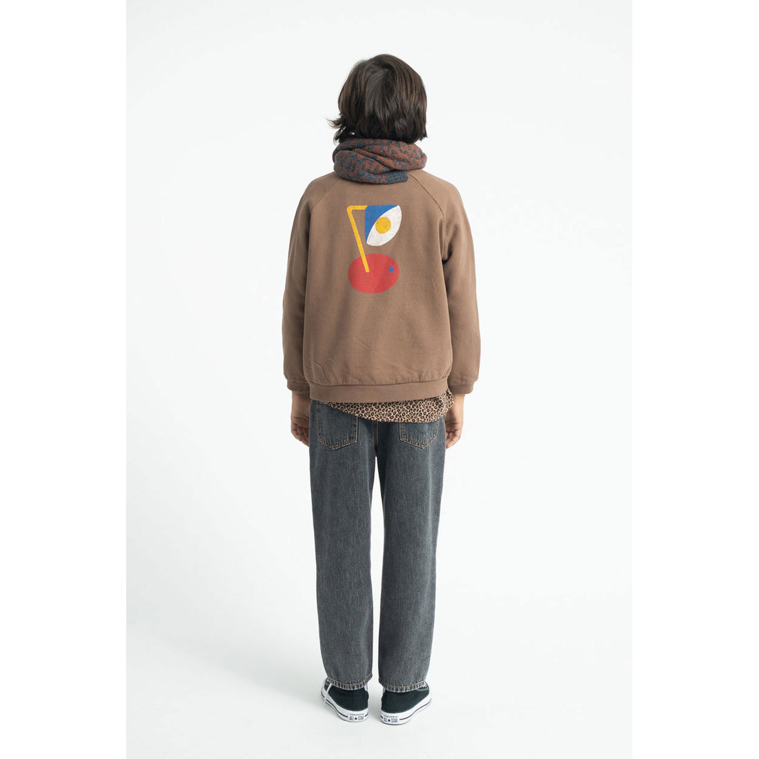 Piupiuchick Brown "Piupiuchick" Print Sweatshirt