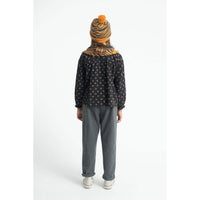 Piupiuchick Black Flowers Peter Pan Collar Blouse