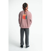 Piupiuchick Pink "Lunch Break" Print Sweatshirt