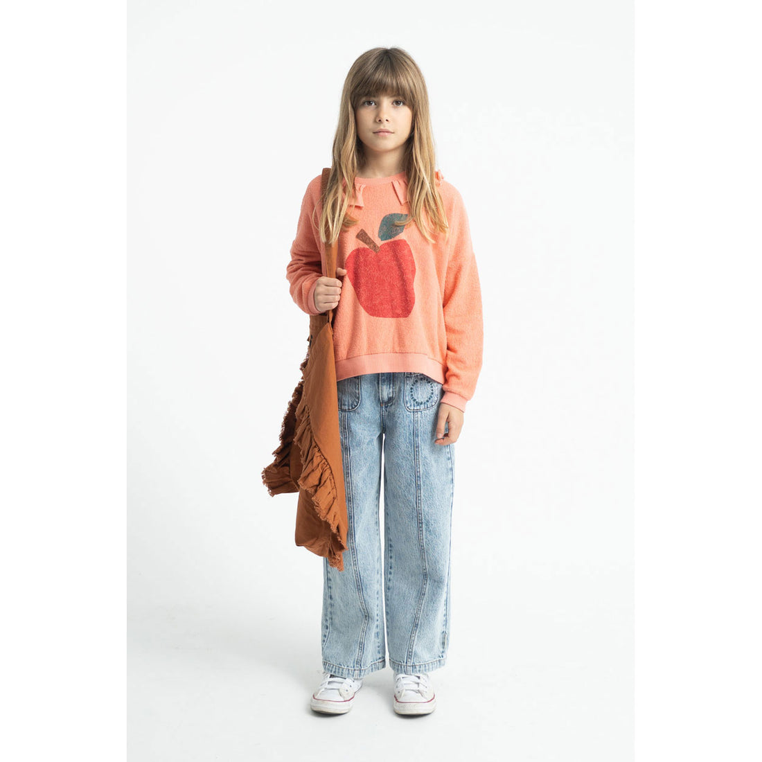 Piupiuchick Pink Apple Print Sweatshirt