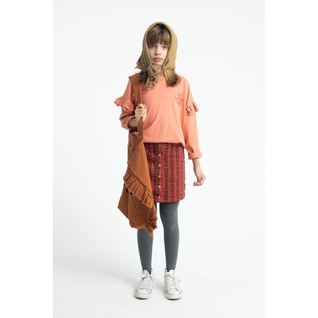 Piupiuchick Bordeaux / Black Flowers Short Skirt