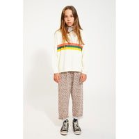 Piupiuchick Ecru Multicolor Stripes Print Sweatshirt