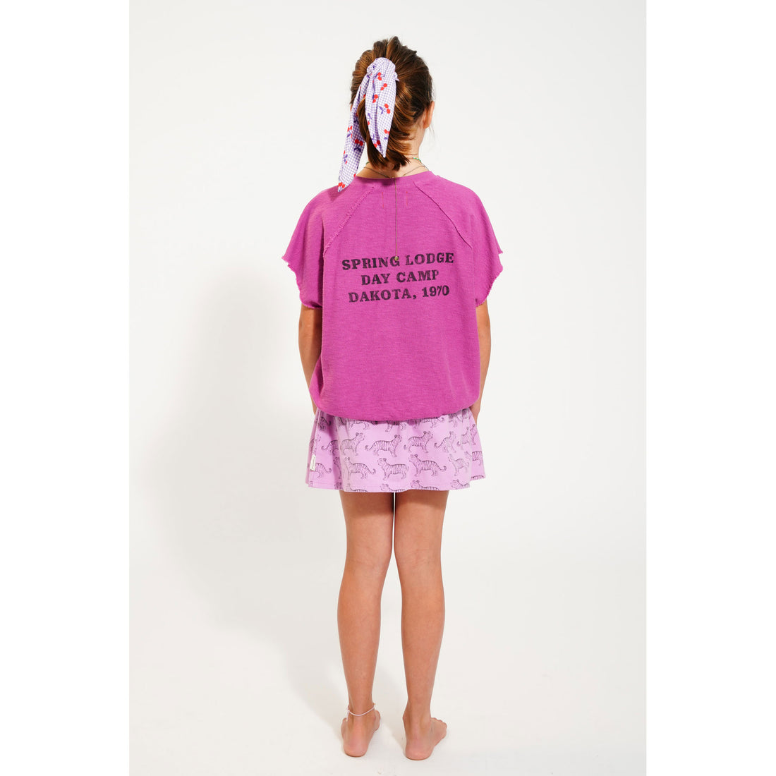 Piupiuchick Fuchsia 3 Print Sleeveless Sweatshirt