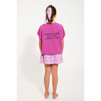 Piupiuchick Fuchsia 3 Print Sleeveless Sweatshirt