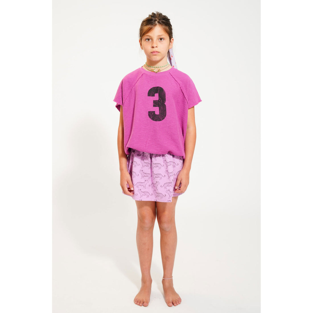 Piupiuchick Fuchsia 3 Print Sleeveless Sweatshirt