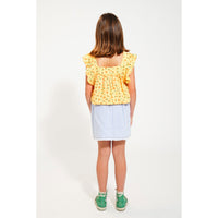 Piupiuchick Light Blue Soft Denim Short Skirt