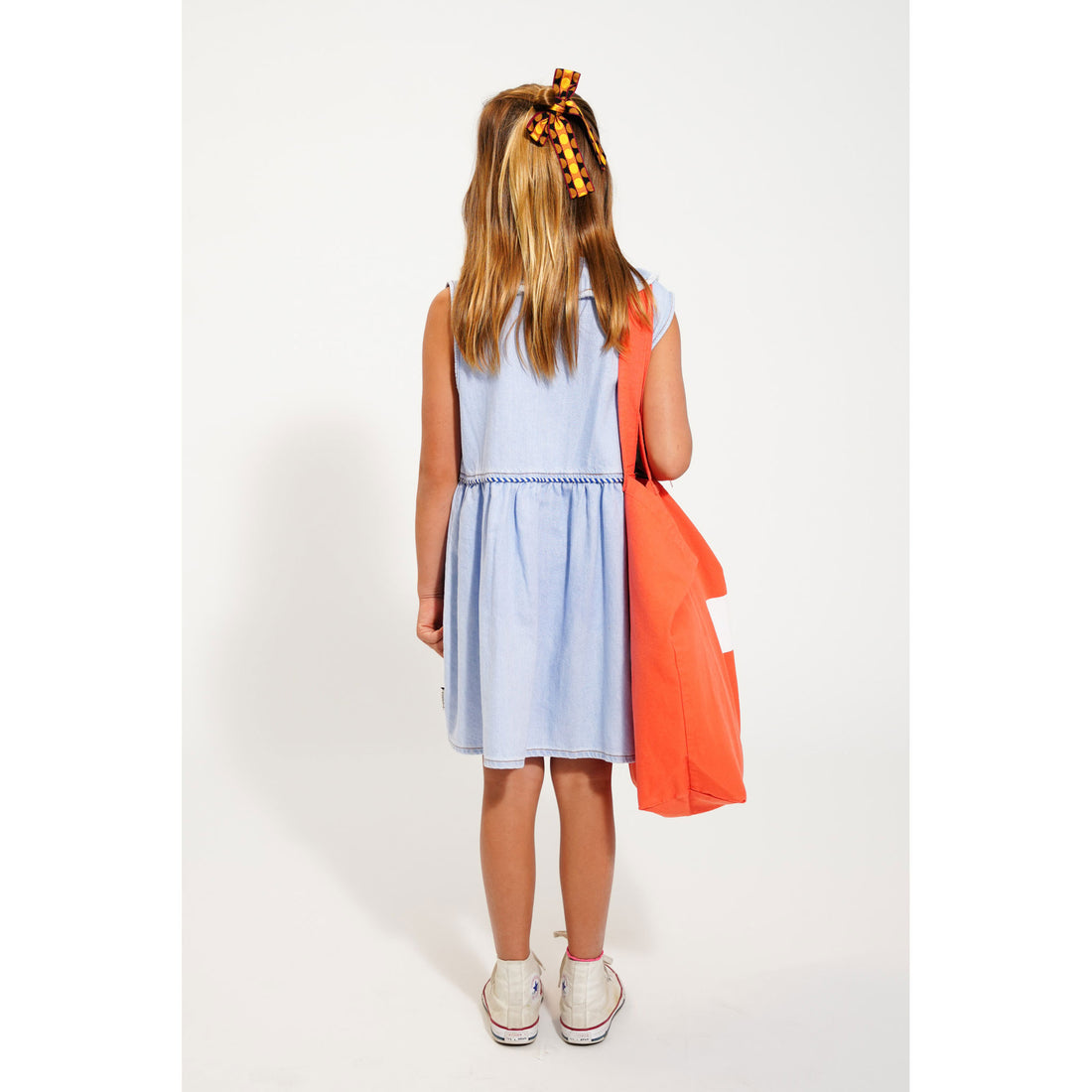 Piupiuchick Light Blue Soft Denim Short Dress