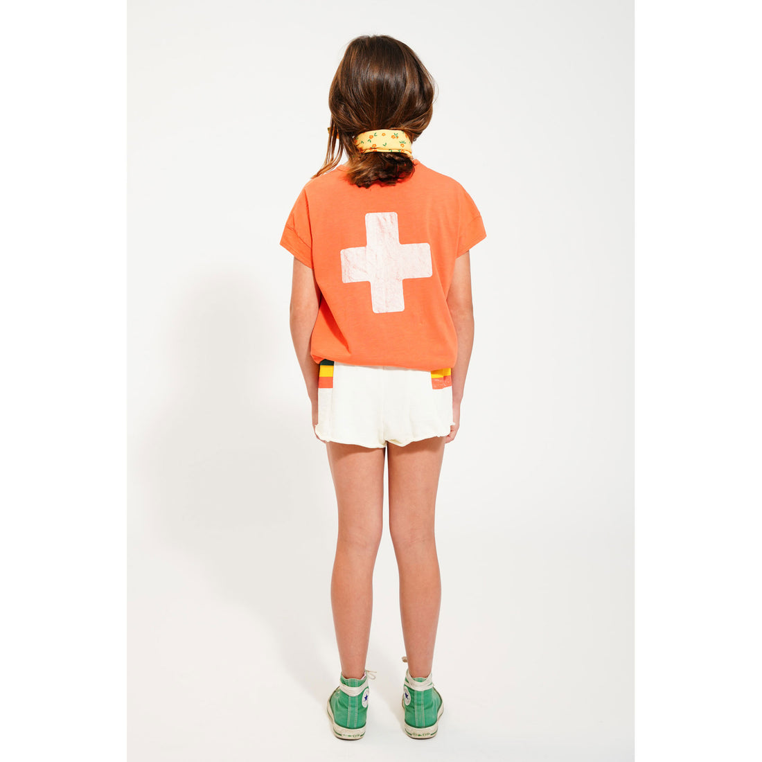 Piupiuchick Ecru Multicolor Stripes Shorts