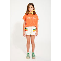 Piupiuchick Ecru Multicolor Stripes Shorts