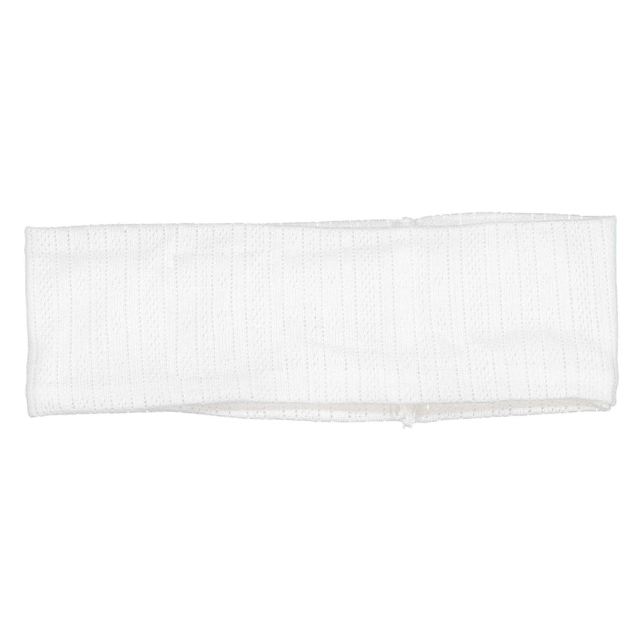Knot Hairbands White Pointelle Headwrap
