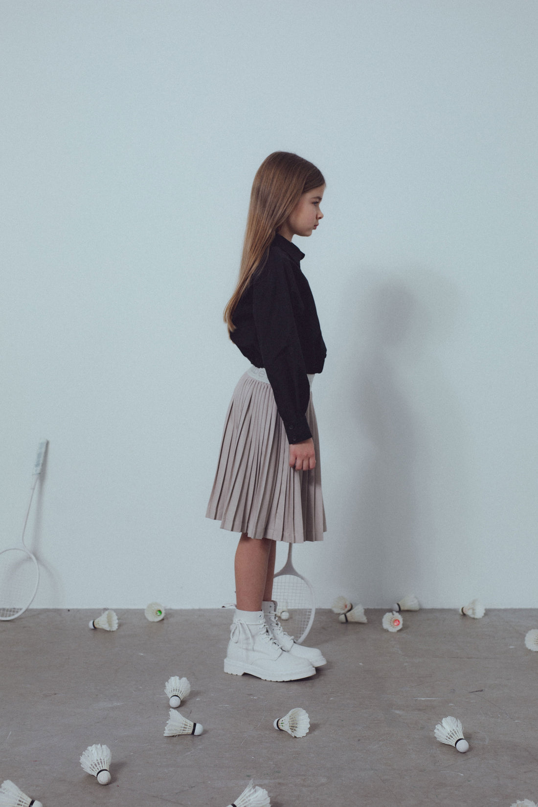 Unlabel Taupe Plise Skirt