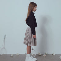 Unlabel Taupe Plise Skirt