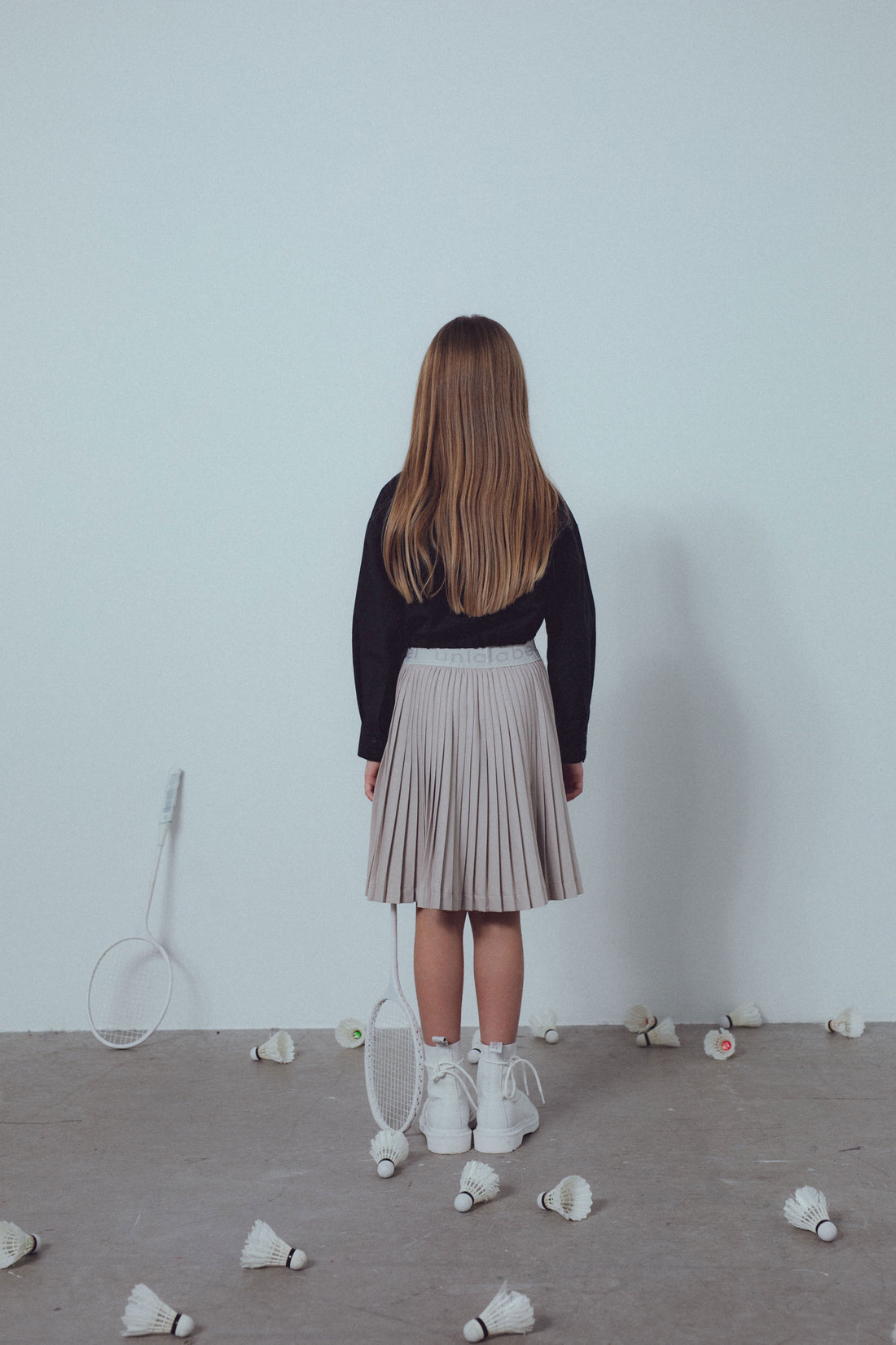 Unlabel Taupe Plise Skirt