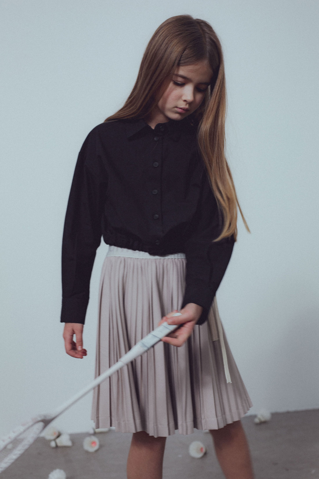 Unlabel Taupe Plise Skirt
