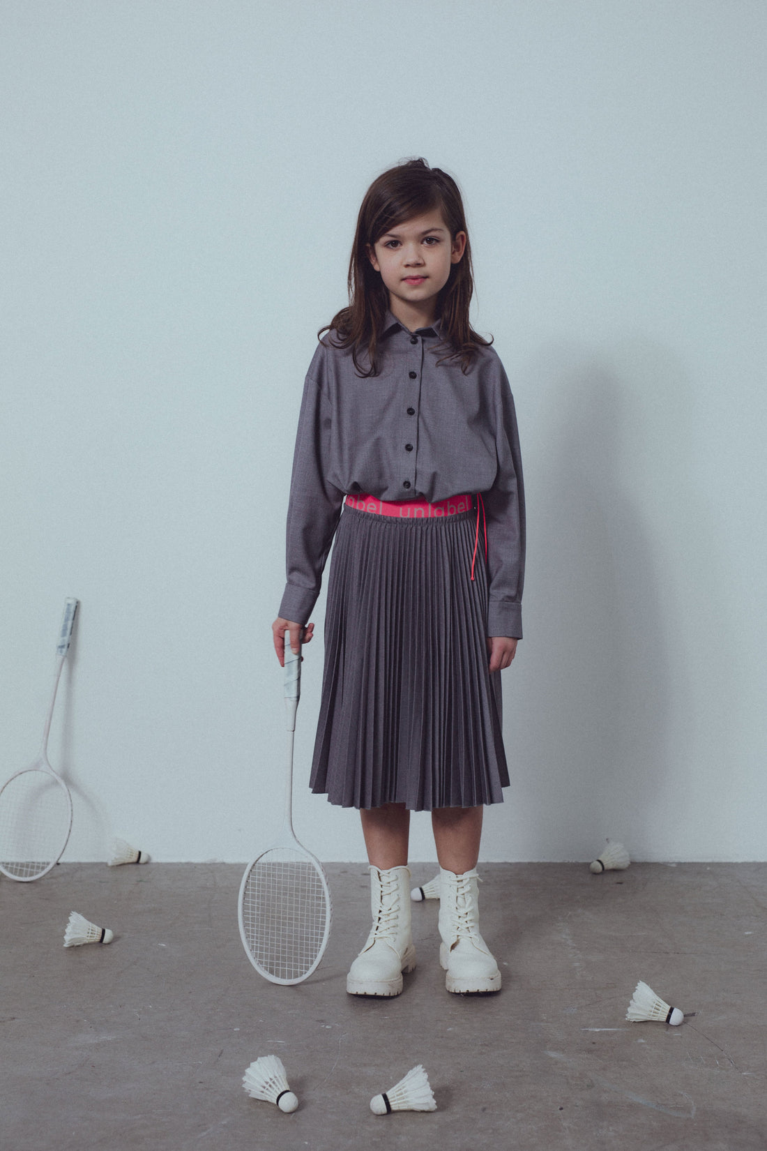 Unlabel Clouds Pleated Skirt