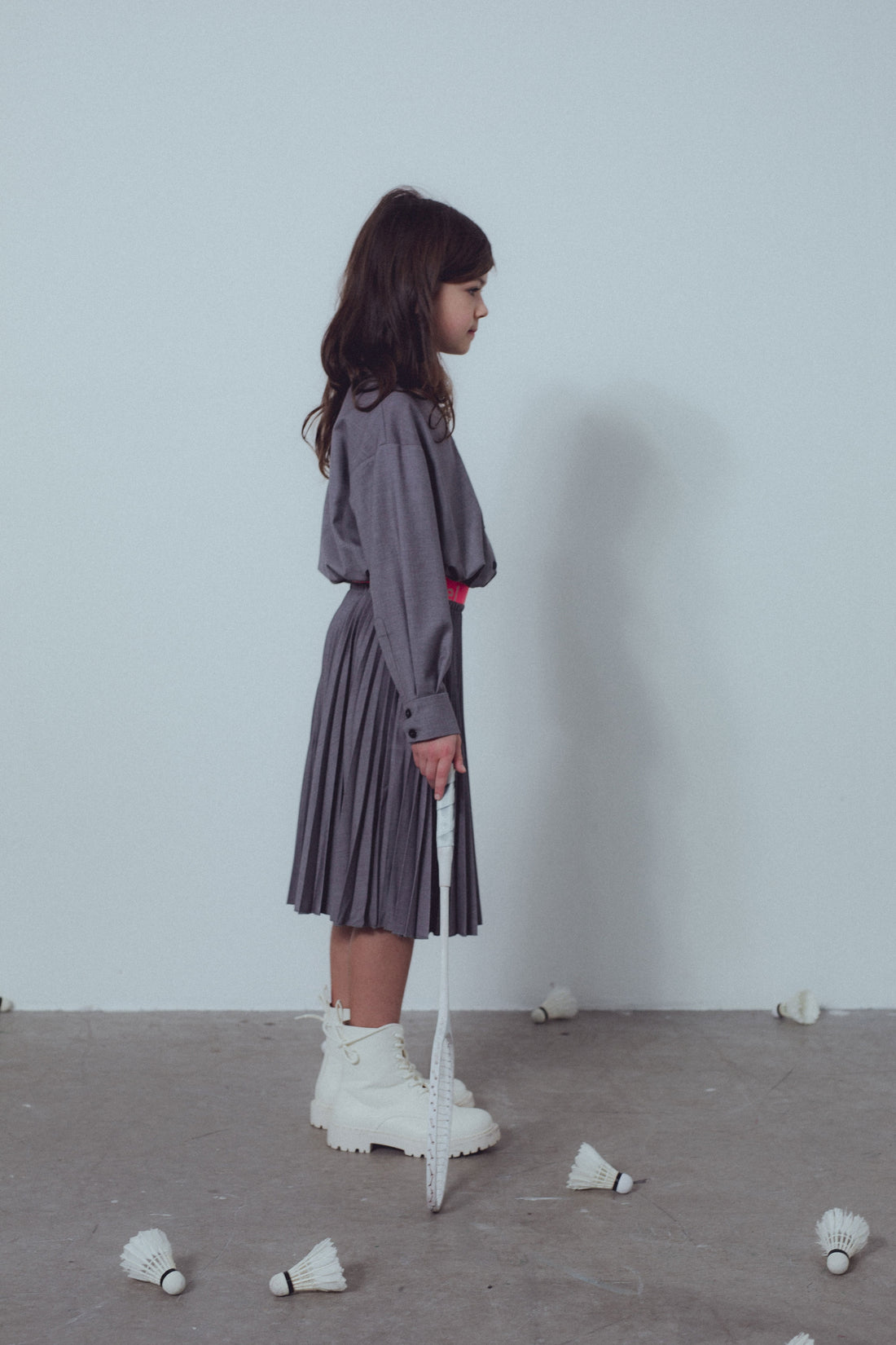 Unlabel Clouds Pleated Skirt