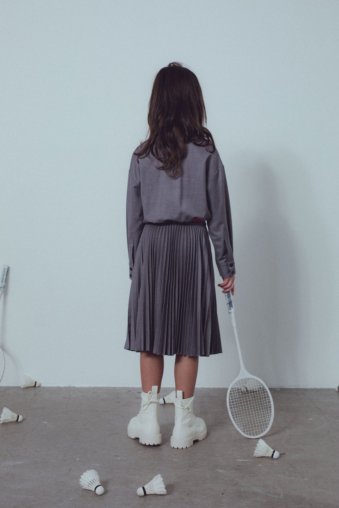 Unlabel Clouds Pleated Skirt