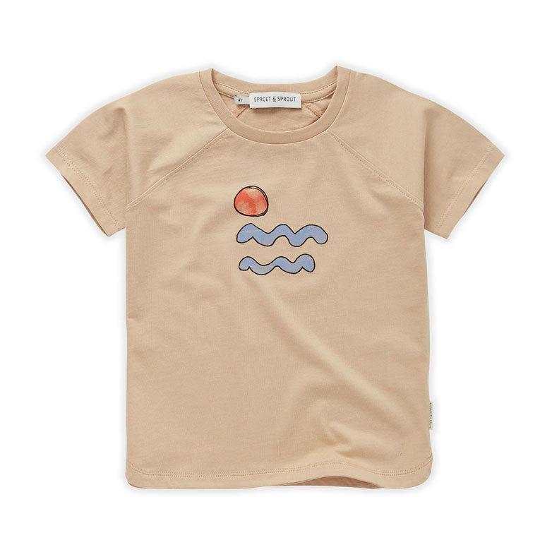 Sproet and Sprout Biscotti Raglan T- Shirt- Waves