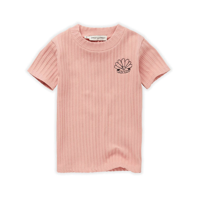 Sproet and Sprout Blossom Turtle Neck Top- Shell