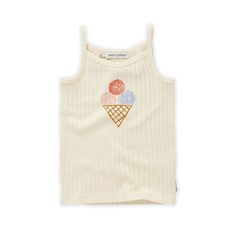 Sproet and Sprout Pear Strap Top- Ice Cream