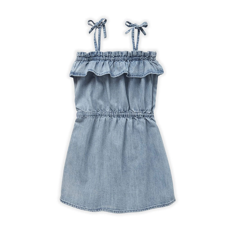 Sproet and Sprout Blue Denim Rufle Dress