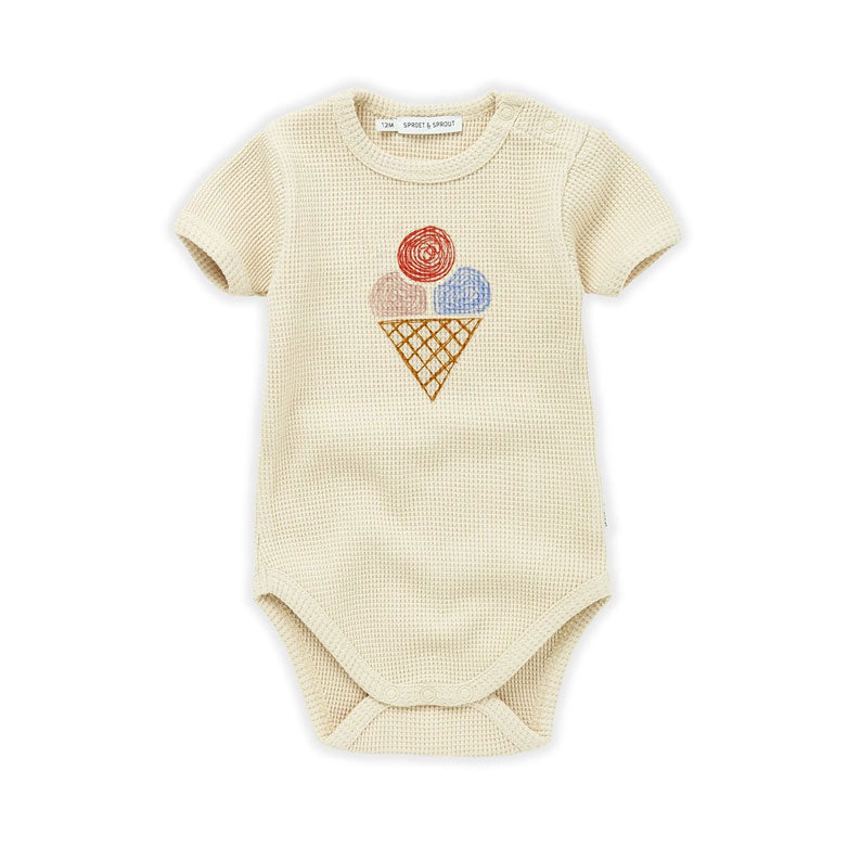 Sproet and Sprout Pear Romper- Ice Cream