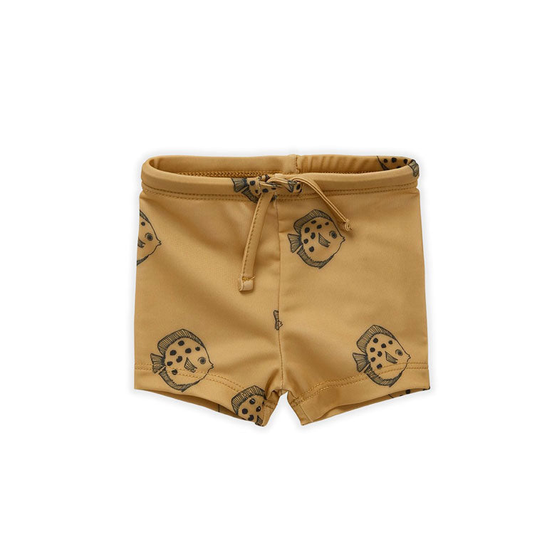 Sproet and Sprout Honey Jersey Swim Short- Fish Print