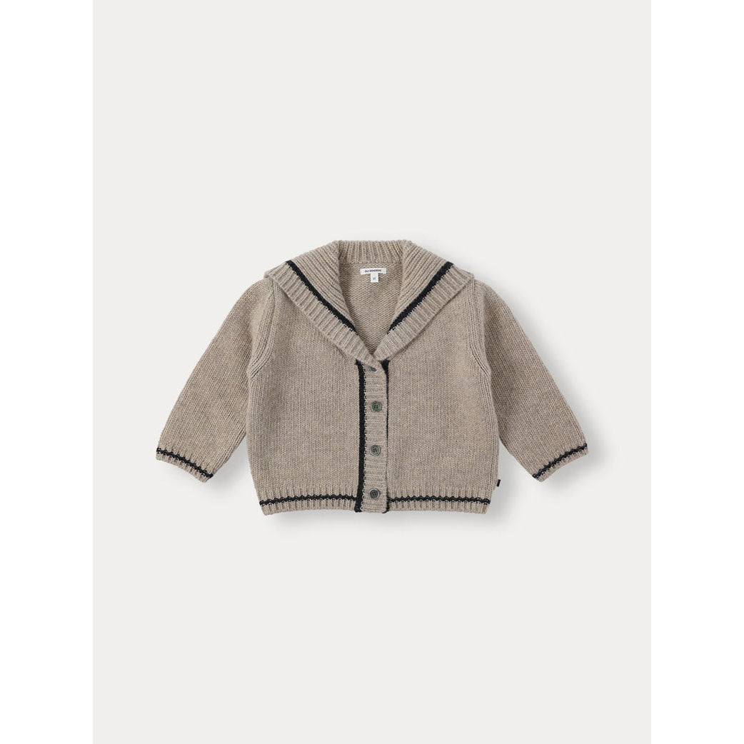 Bene Bene Sand Beige Marine Sailor Knit Cardigan