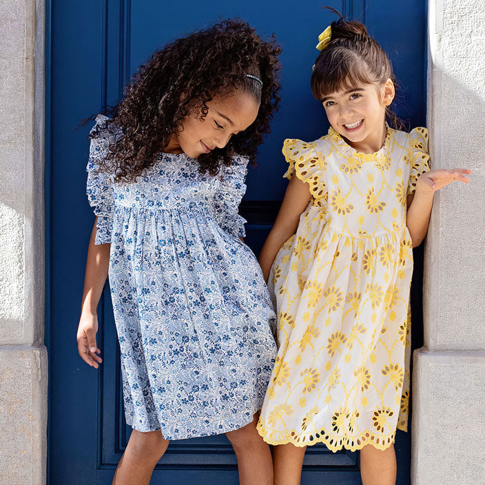 Pink Chicken Bright Yellow Eyelet Cynthia Dress