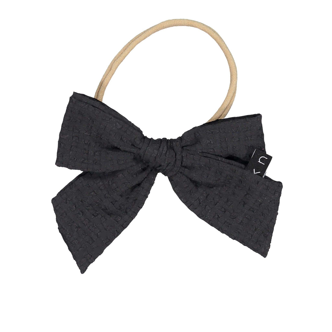 Knot Hairbands Black Seersucker Bow Band