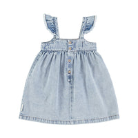 Piupiuchick Washed Blue Denim Short Dress