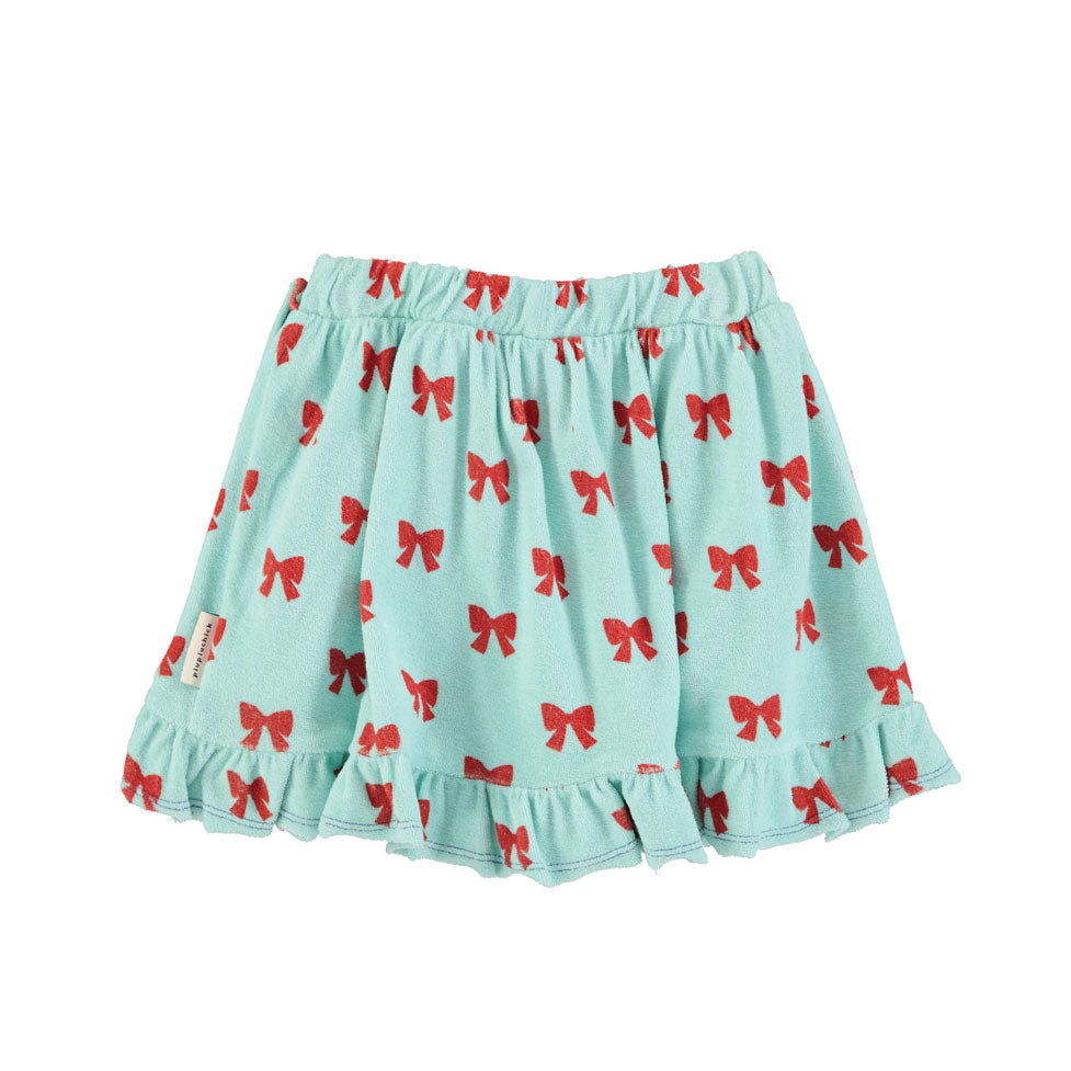 Piupiuchick Blue W/ Red Bows Short Skirt