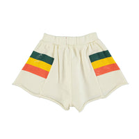 Piupiuchick Ecru Multicolor Stripes Shorts